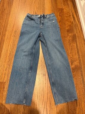 Everlane Mid-Blue High-Rise Straight-Leg Jeans